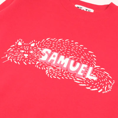 SAMUEL × SHIMAO MAHO CAT LOGO CREWNECK SWEAT SHIRT