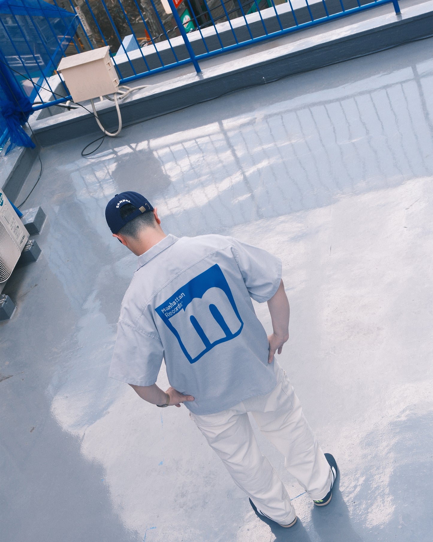 SAMUEL × Manhattan Records HALF ZIP WORK SHIRTS