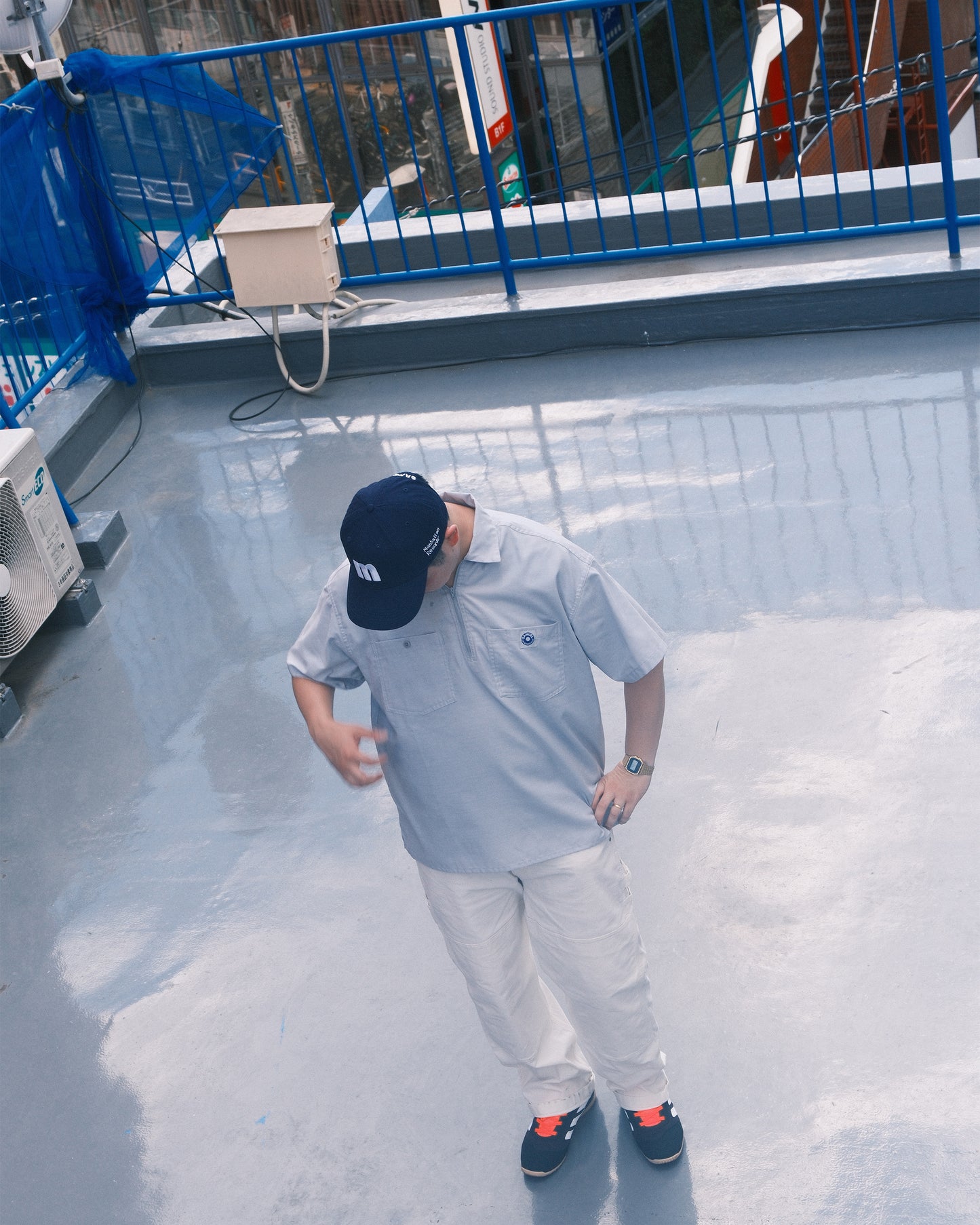 SAMUEL × Manhattan Records HALF ZIP WORK SHIRTS