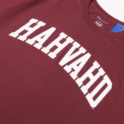 VINYL7 RECORDS Harvard Champion Tee / MAROON