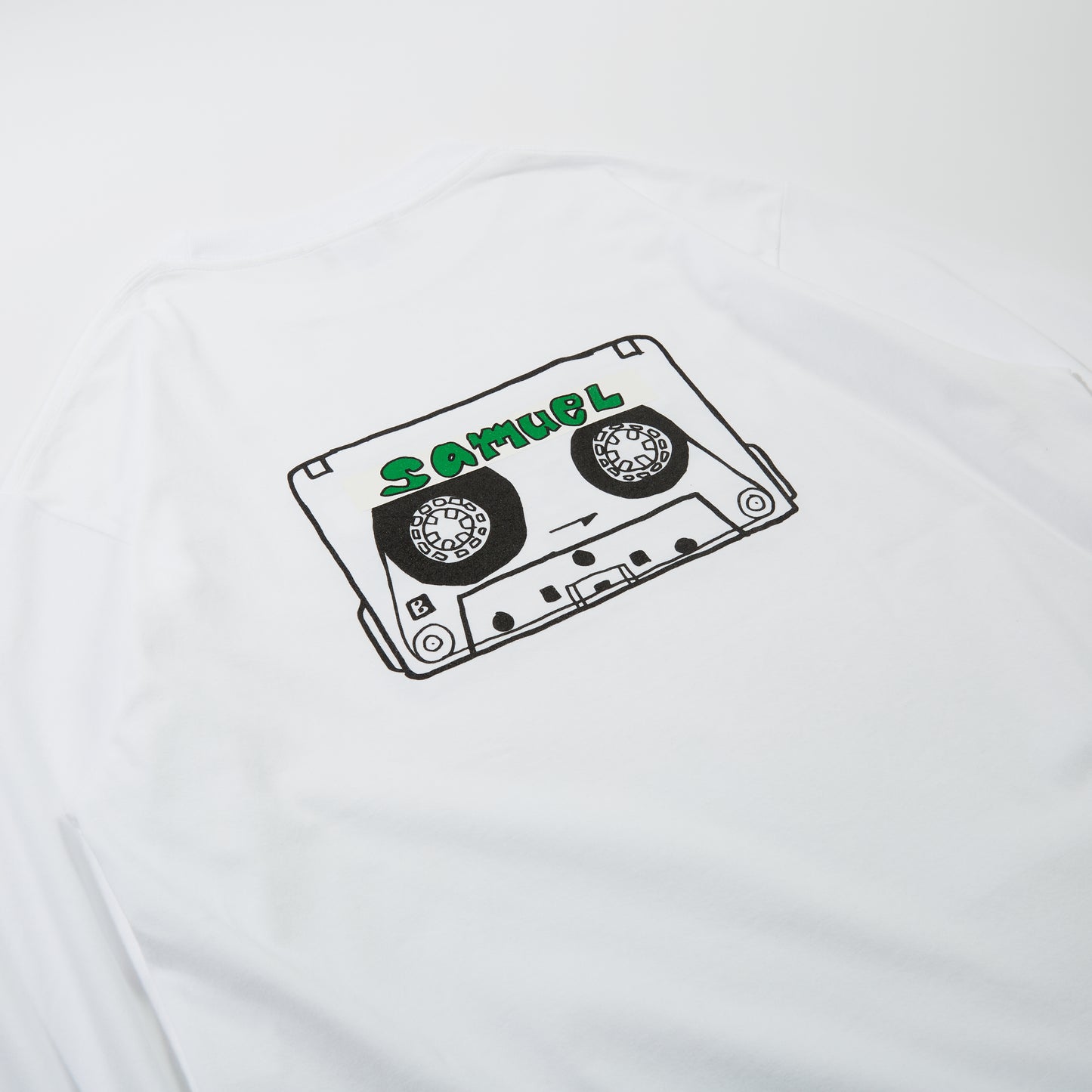 SAMUEL CASSETTE TAPE LONG SLEEVE TEE / GREEN