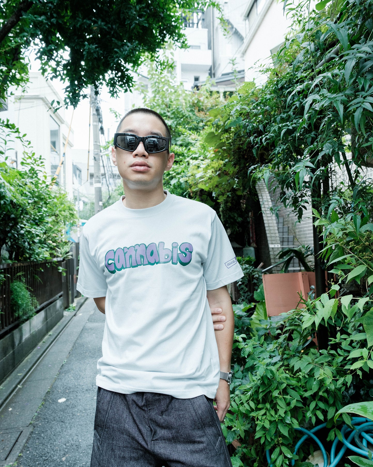 SAMUEL × CANNABIS LOGO S/S TEE