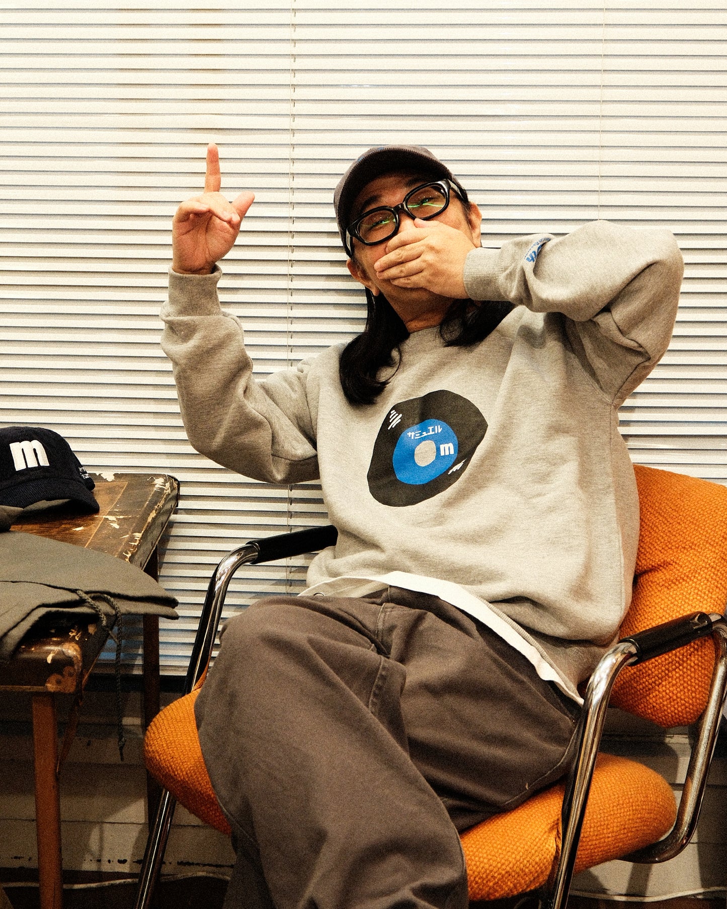 SAMUEL × Manhattan Records 7inch 45th anniv. SWEAT SHIRT