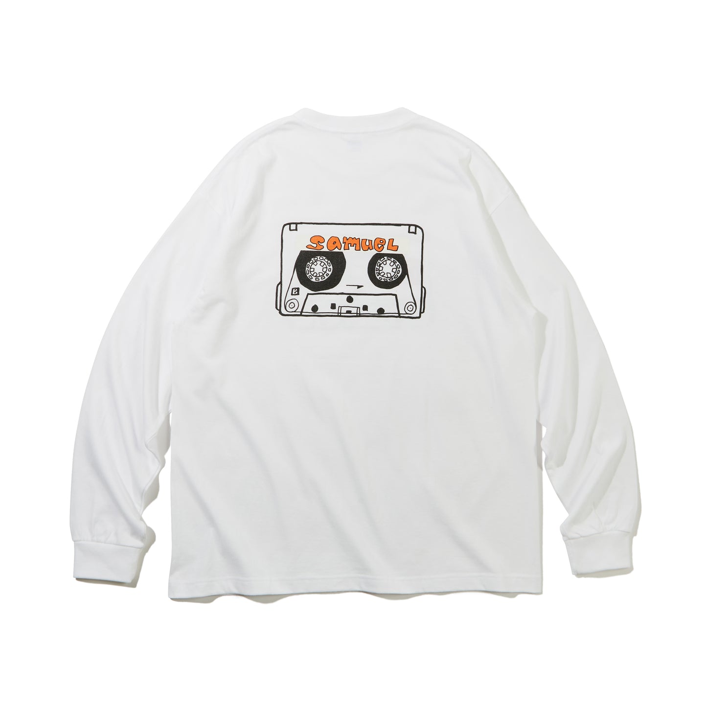 SAMUEL CASSETTE TAPE LONG SLEEVE TEE / ORANGE