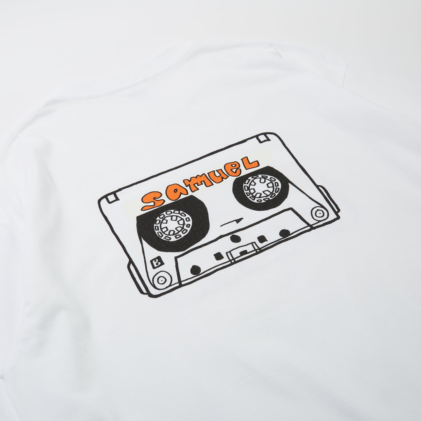 SAMUEL CASSETTE TAPE LONG SLEEVE TEE / ORANGE