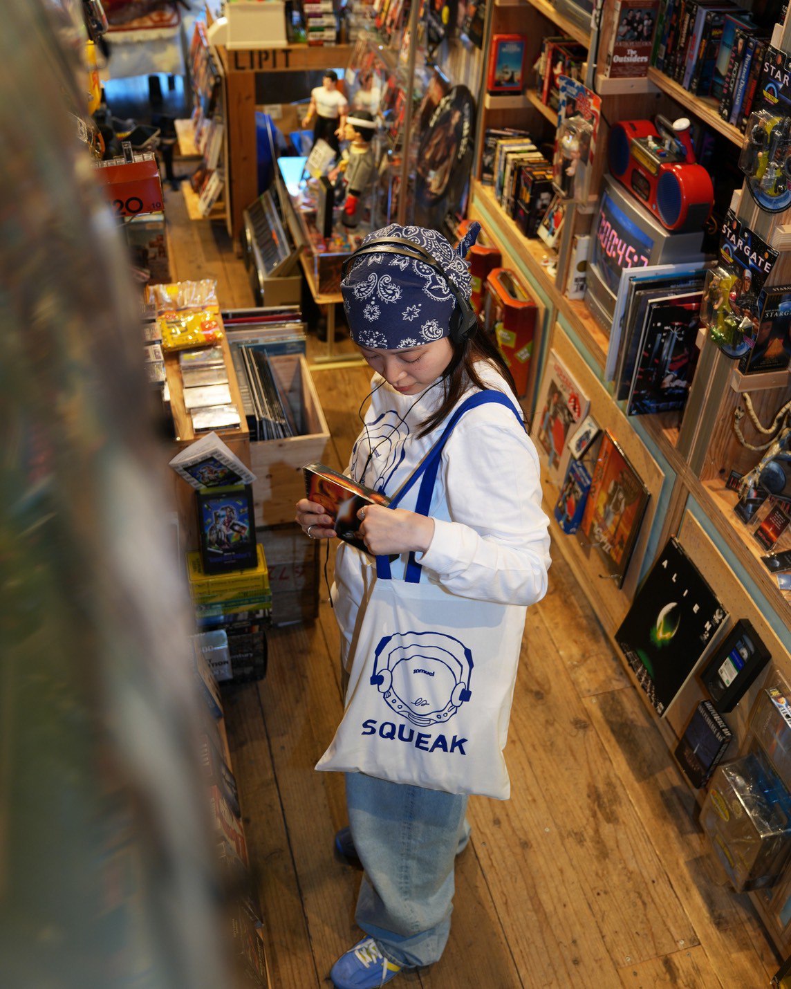 SQUEAK × SAMUEL "Compact Disc" TOTE BAG