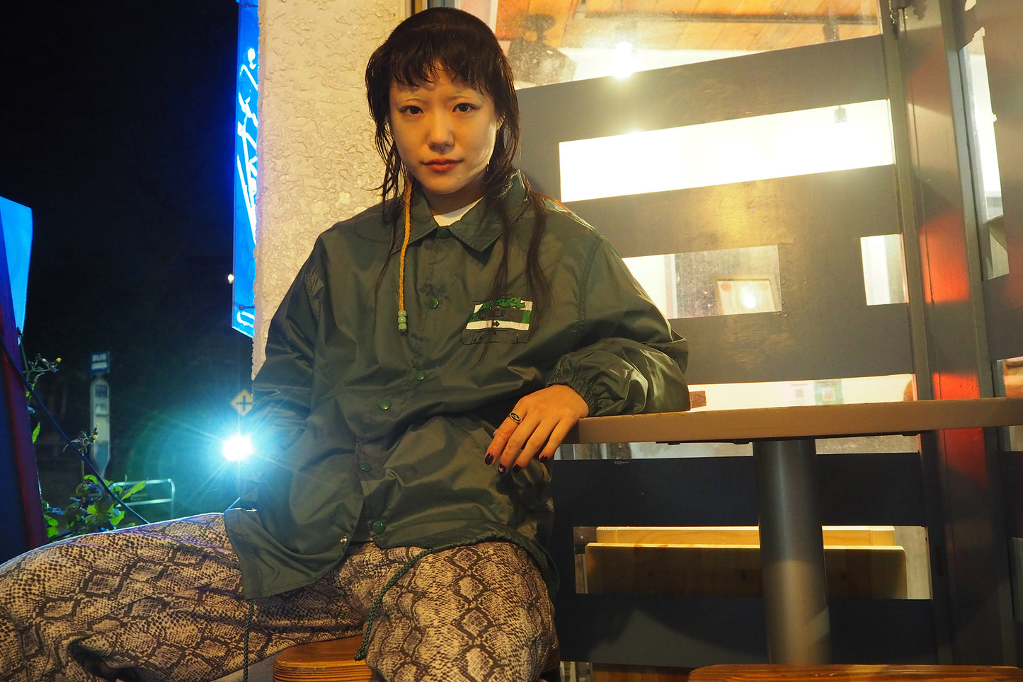 SAMUEL CASSETTE TAPE COACH JACKET / GREEN