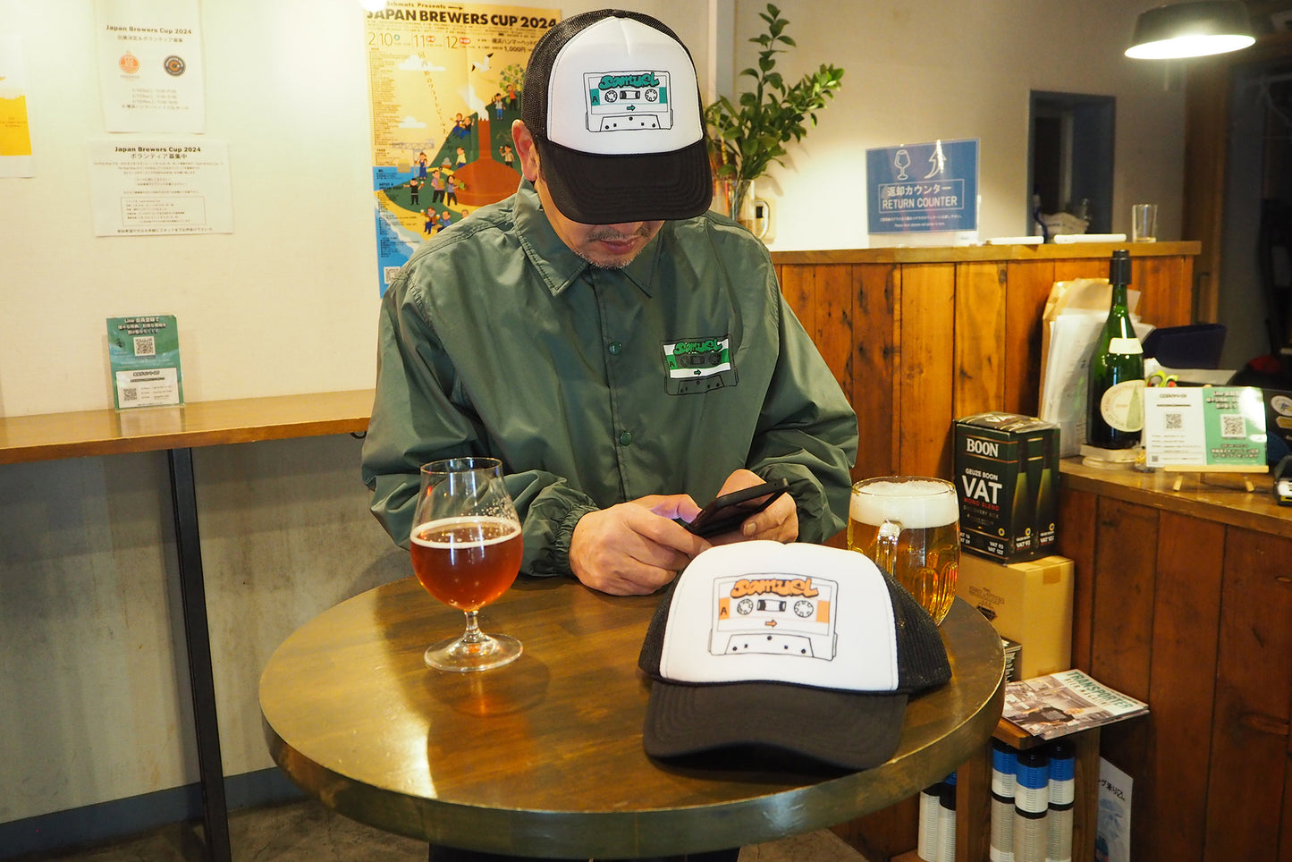 SAMUEL CASSETTE TAPE COACH JACKET / GREEN