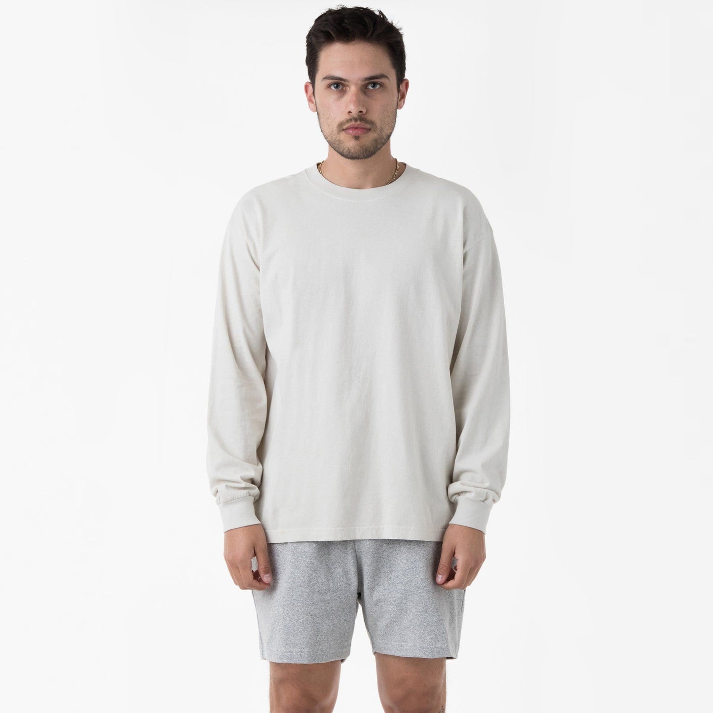 Los Angeles Apparel L/S Garment Dye CrewNeck 6.5oz 1807GD