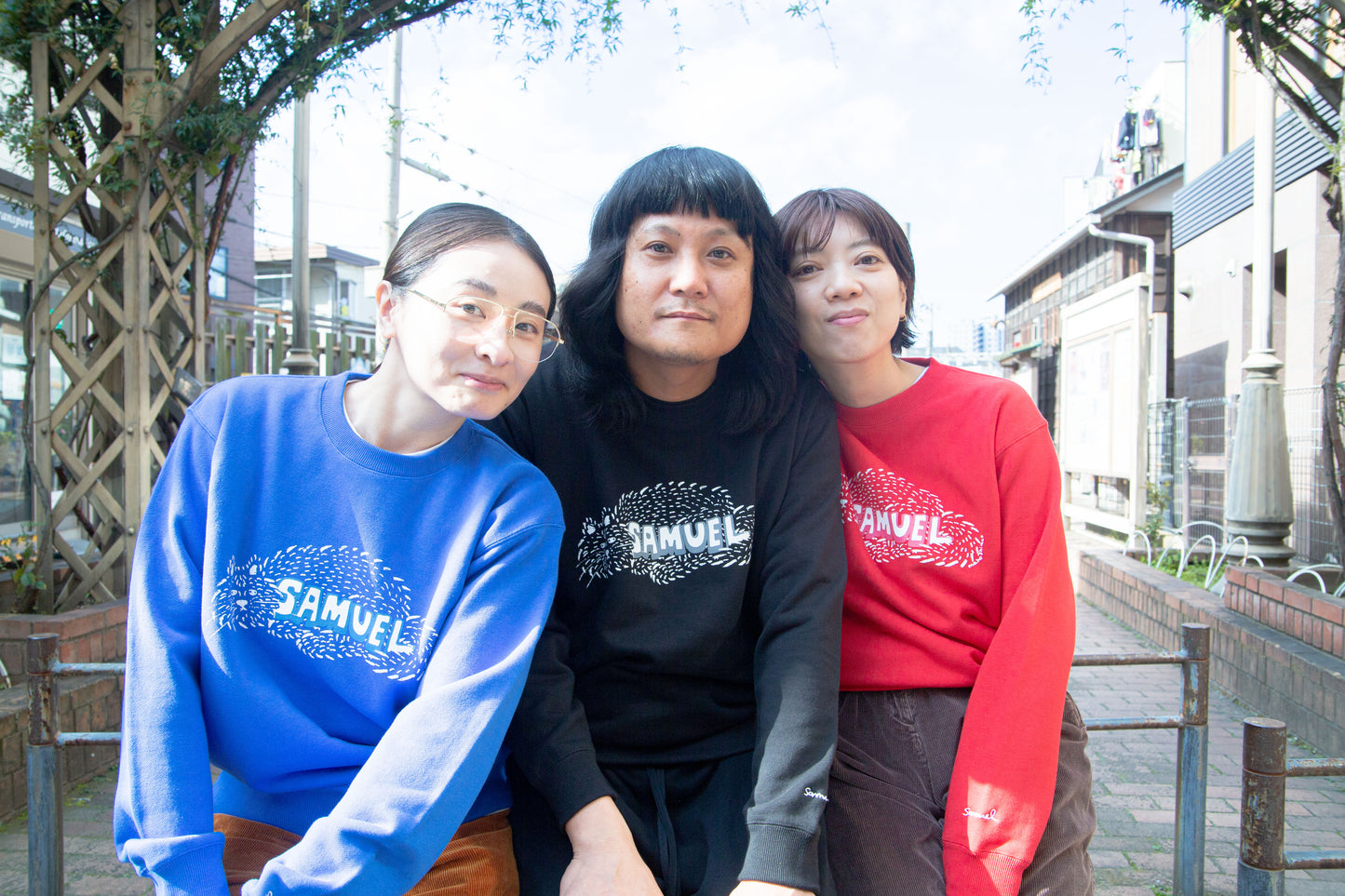 SAMUEL × SHIMAO MAHO CAT LOGO CREWNECK SWEAT SHIRT