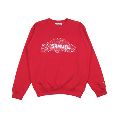 SAMUEL × SHIMAO MAHO CAT LOGO CREWNECK SWEAT SHIRT