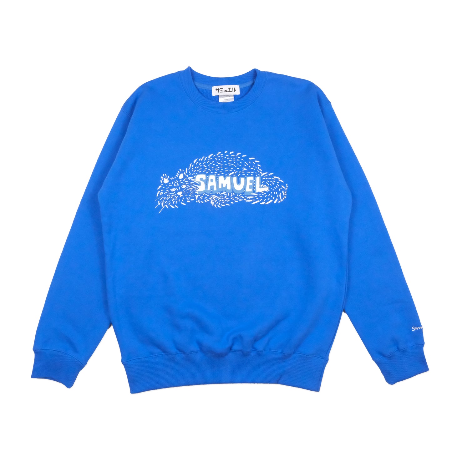 SAMUEL × SHIMAO MAHO CAT LOGO CREWNECK SWEAT SHIRT