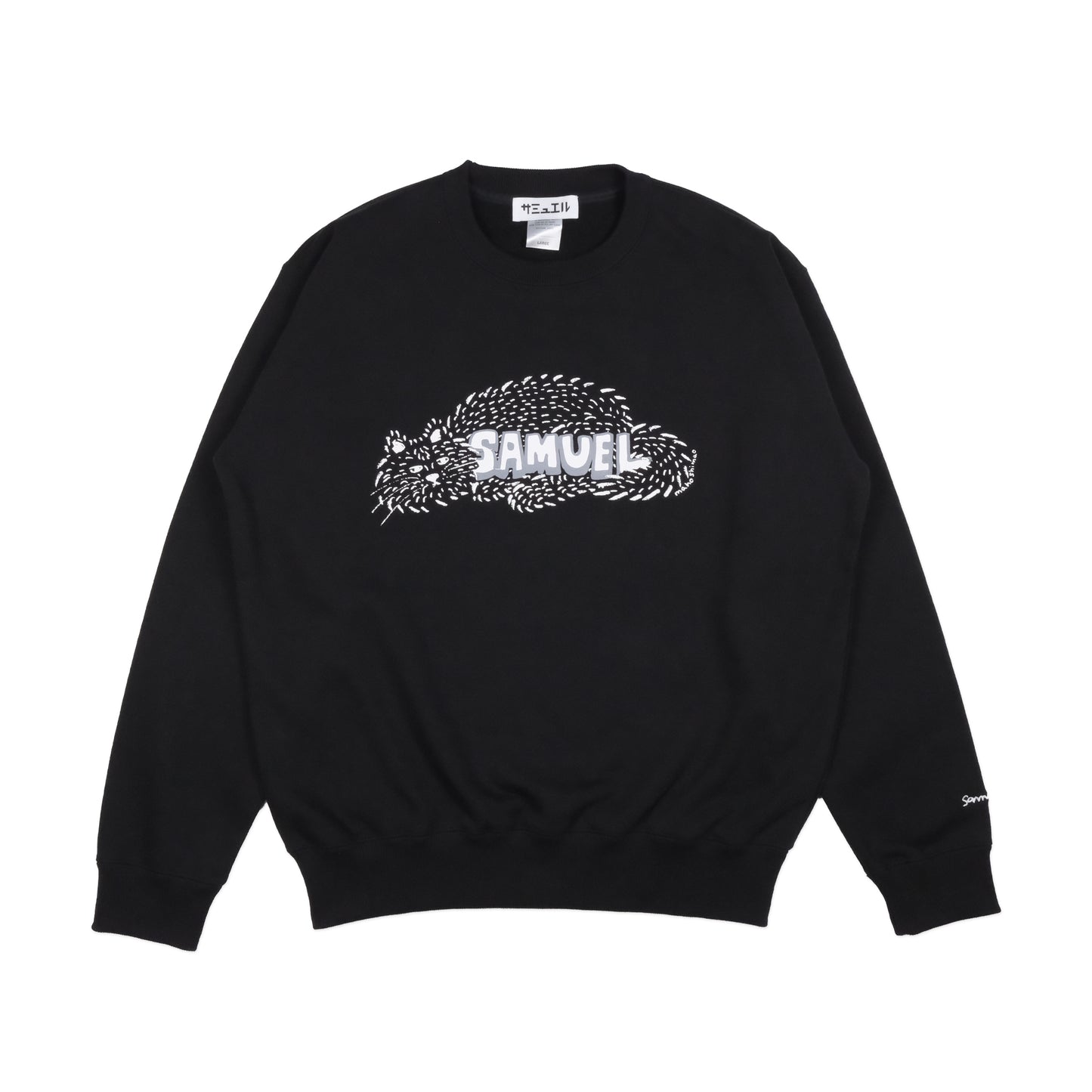SAMUEL × SHIMAO MAHO CAT LOGO CREWNECK SWEAT SHIRT