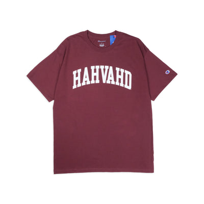 VINYL7 RECORDS Harvard Champion Tee / MAROON