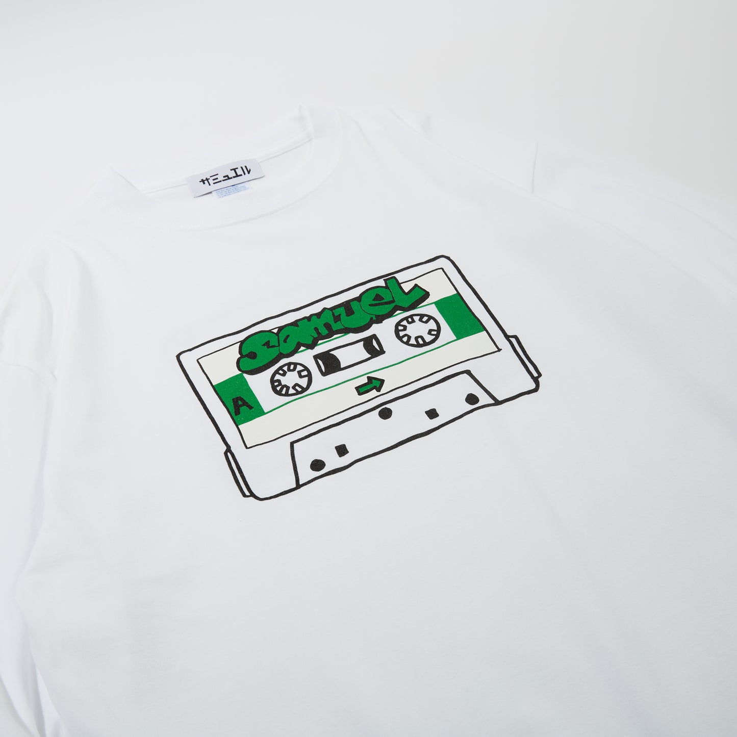 SAMUEL CASSETTE TAPE LONG SLEEVE TEE / GREEN