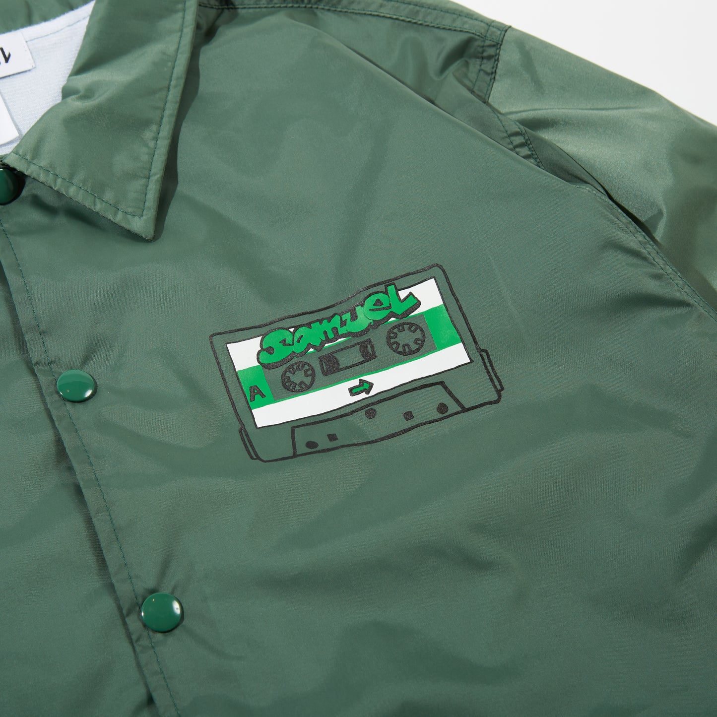SAMUEL CASSETTE TAPE COACH JACKET / GREEN