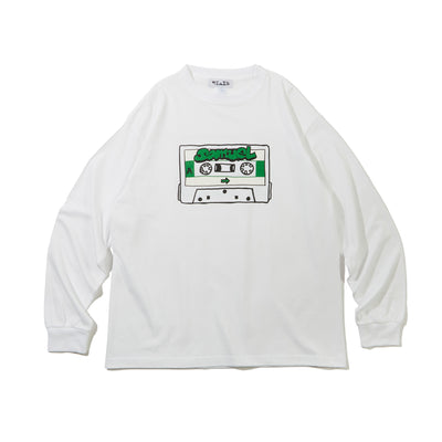 SAMUEL CASSETTE TAPE LONG SLEEVE TEE / GREEN