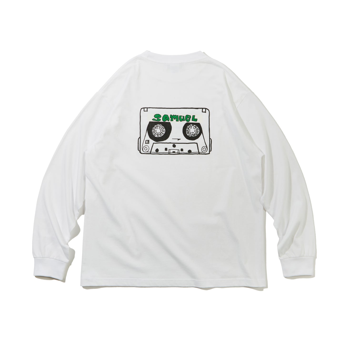 SAMUEL CASSETTE TAPE LONG SLEEVE TEE / GREEN