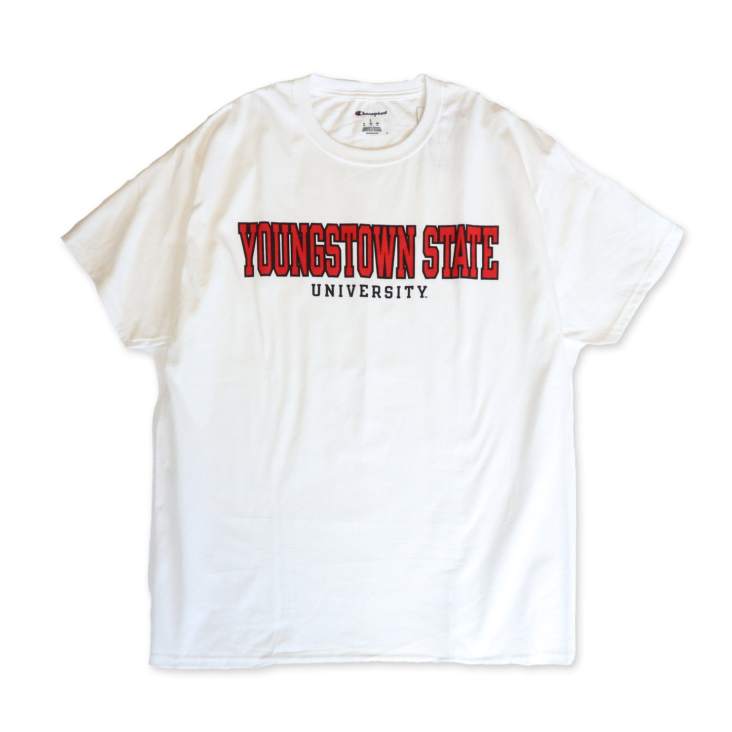 VINYL7 RECORDS CHAMPION "Youngstown State Penguins" SS Replen Tee WHITE