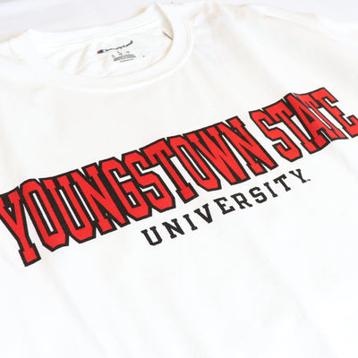 VINYL7 RECORDS CHAMPION "Youngstown State Penguins" SS Replen Tee WHITE