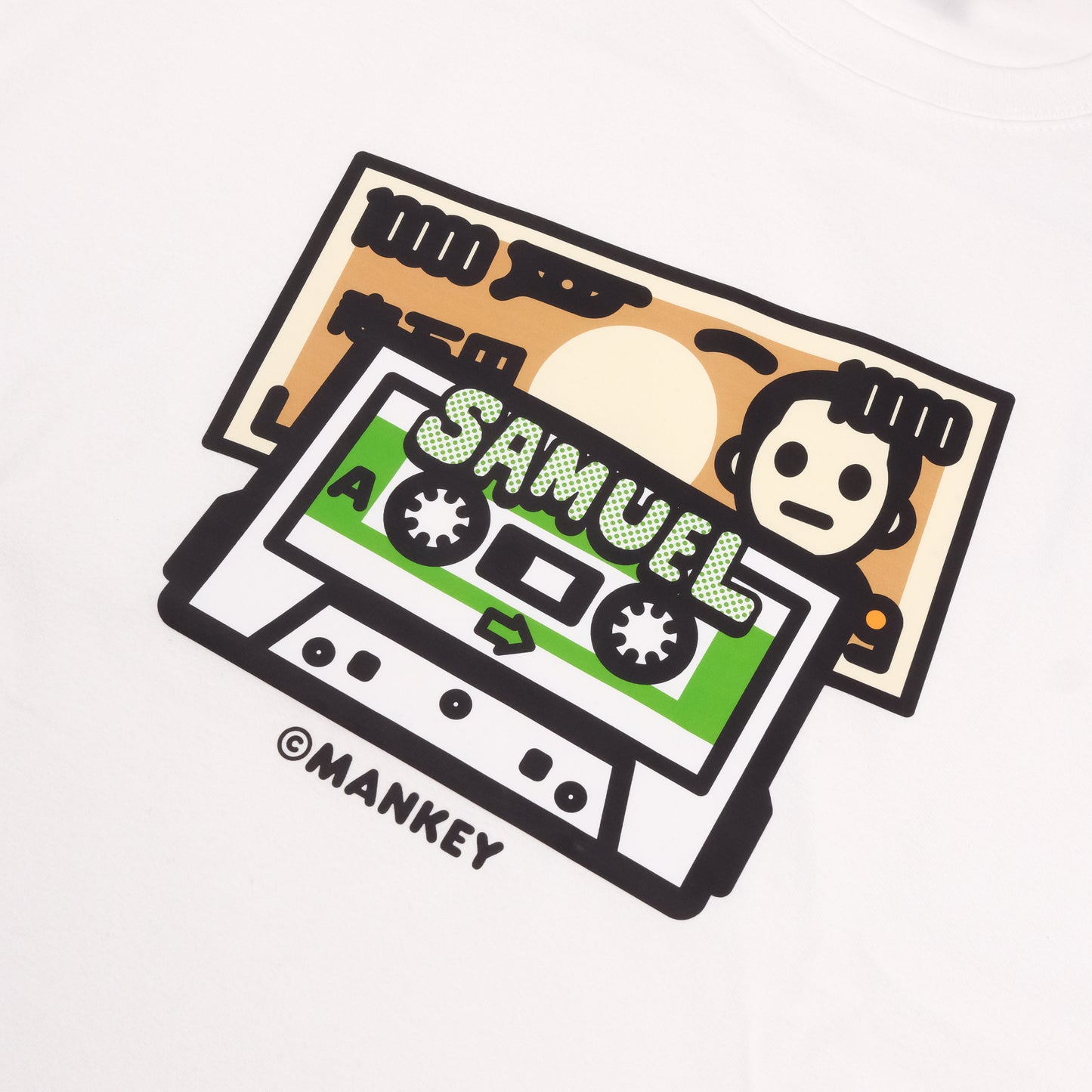 SAMUEL x MANKEY マン券GRAPHIC S/S TEE 京浜電子 MIXTAPE PACK