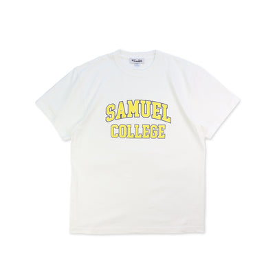 SAMUEL COLLEGE TEE WHITE / YELLOW