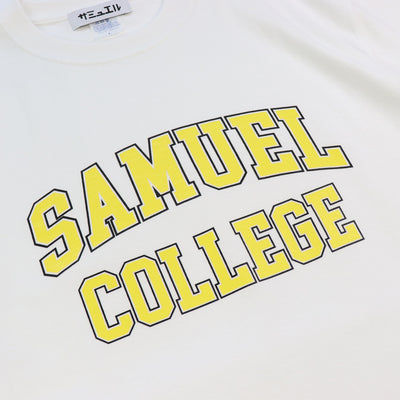 SAMUEL COLLEGE TEE WHITE / YELLOW