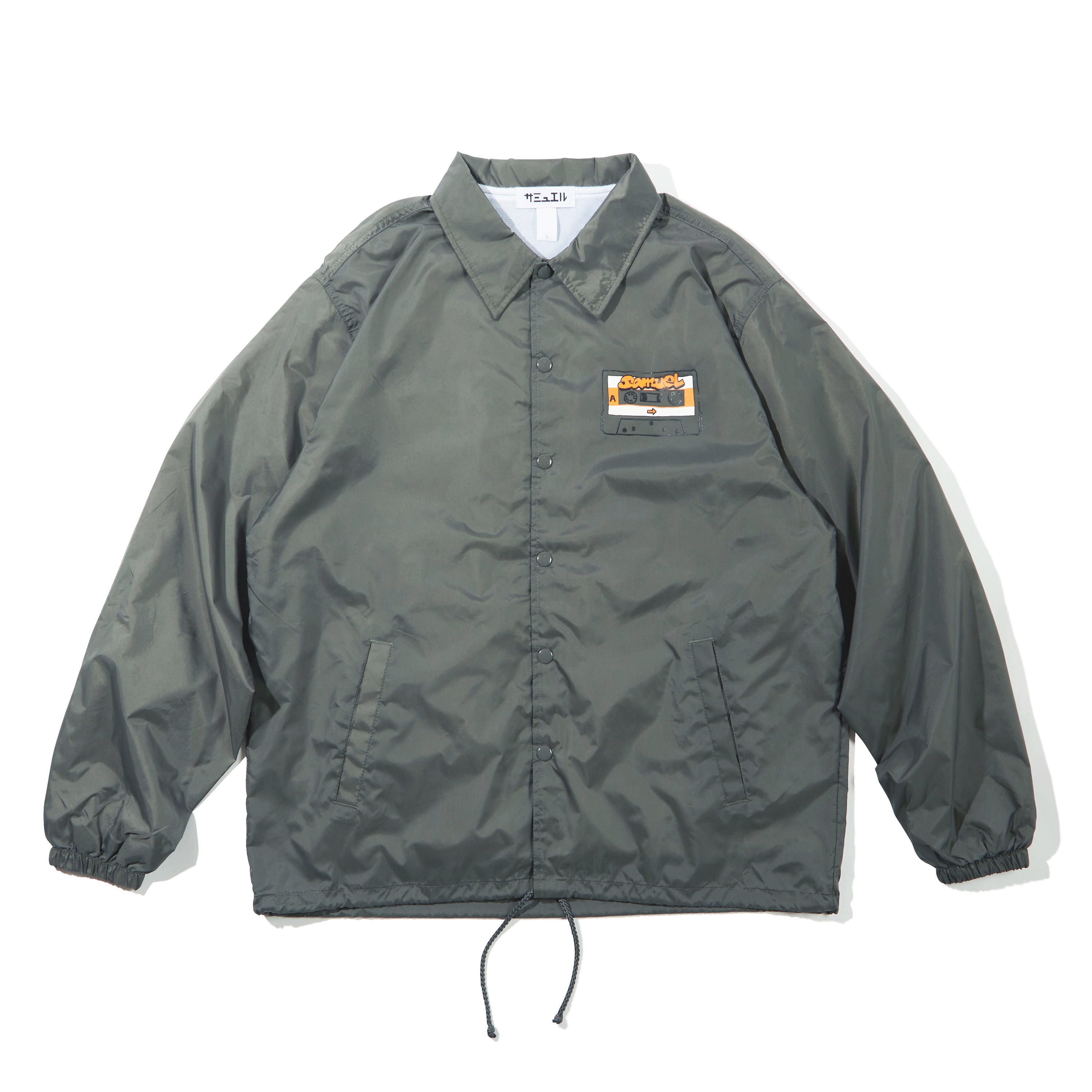SAMUEL CASSETTE TAPE COACH JACKET / CHARCOAL – SAMUEL STORE