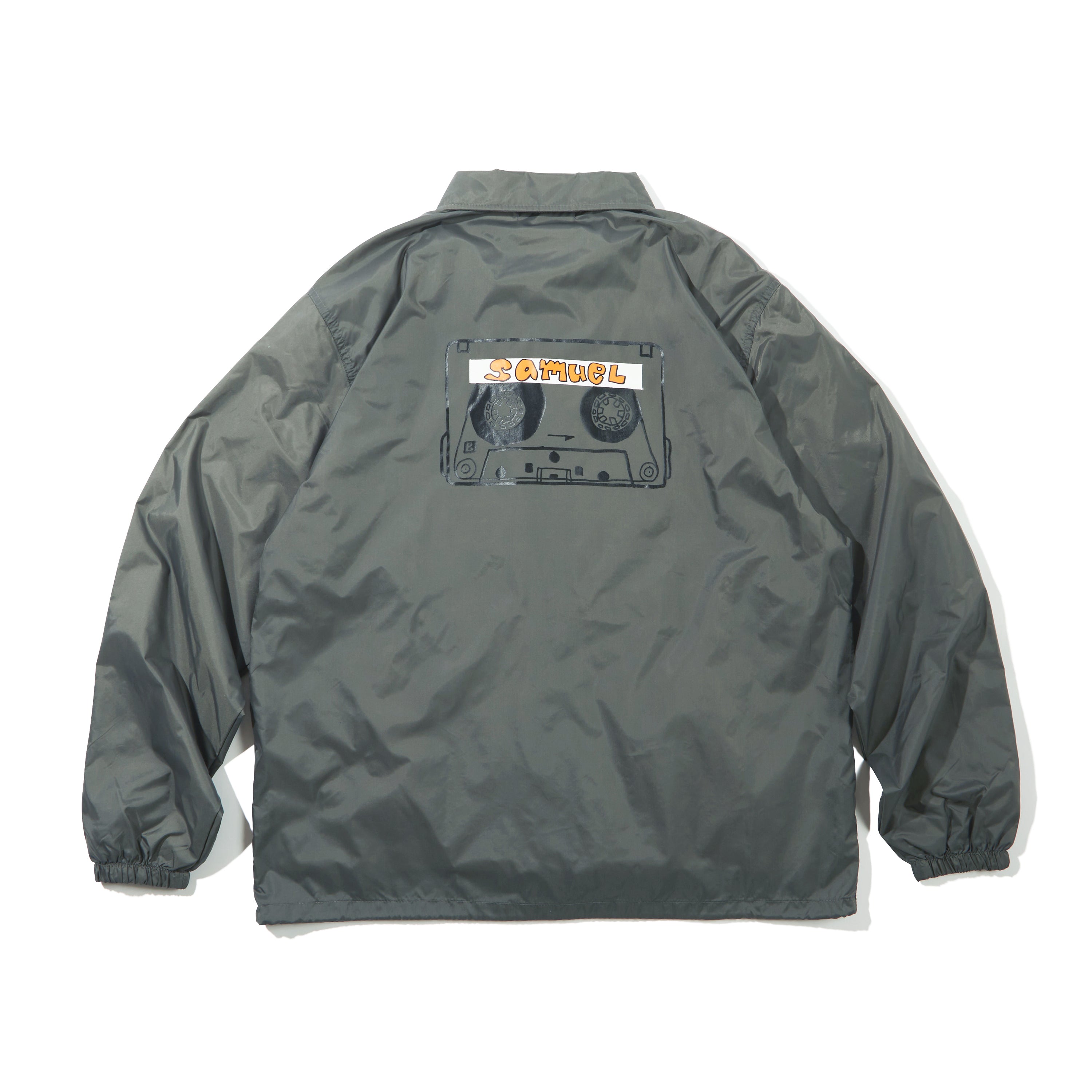 SAMUEL CASSETTE TAPE COACH JACKET / CHARCOAL – SAMUEL STORE
