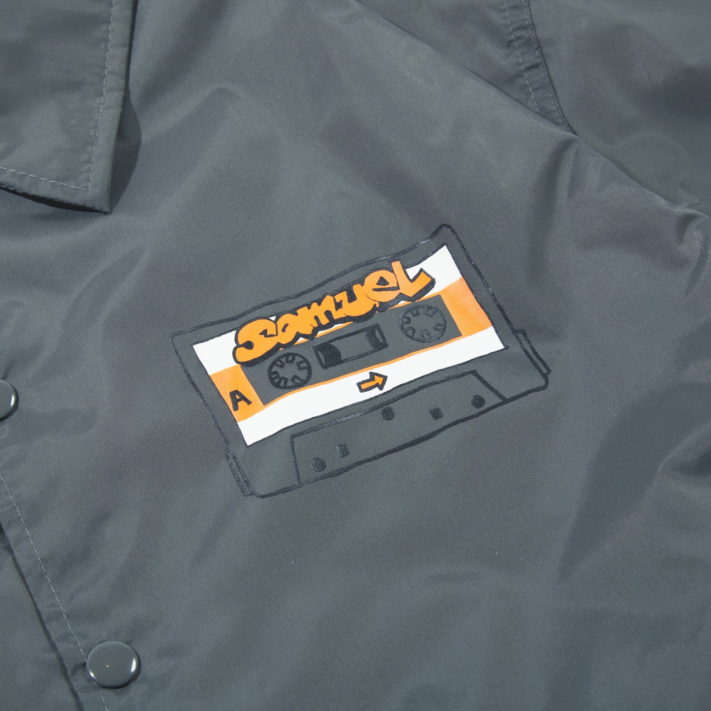 SAMUEL CASSETTE TAPE COACH JACKET / CHARCOAL