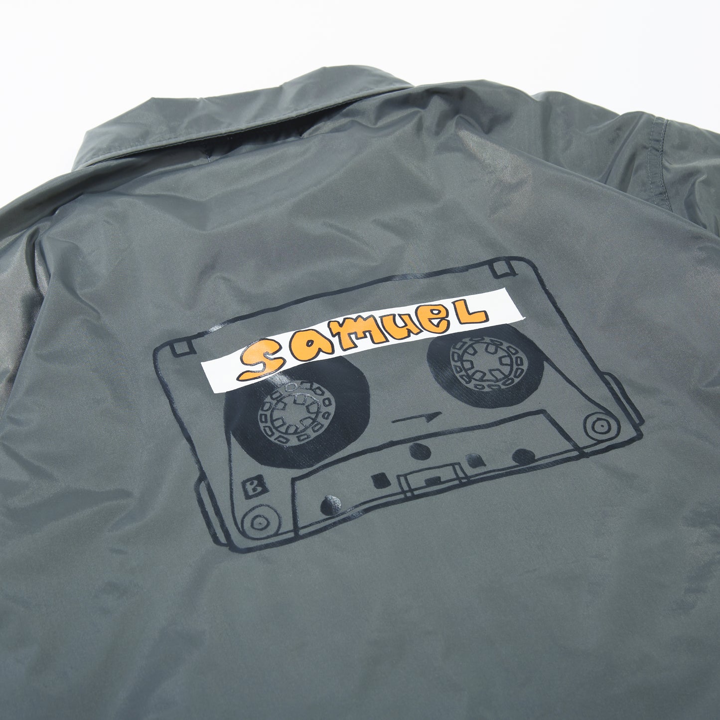 SAMUEL CASSETTE TAPE COACH JACKET / CHARCOAL