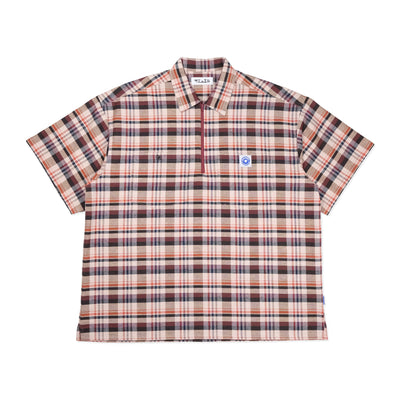 SAMUEL HALF ZIP S/S CHECK WORK SHIRTS