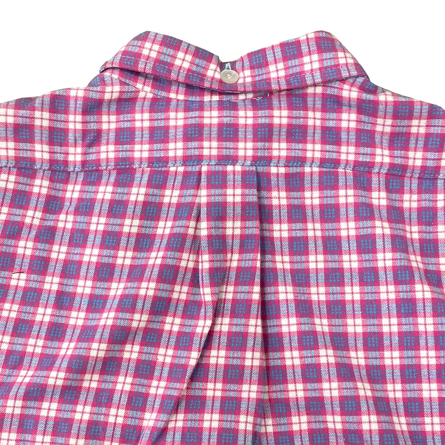 VINYL7 RECORDS VERMONT FLANNEL Fitted Short Sleeve Shirt / Pink