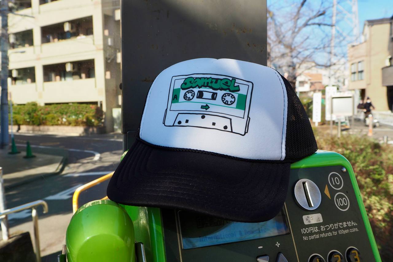 SAMUEL CASSETTE TAPE MESH CAP / GREEN