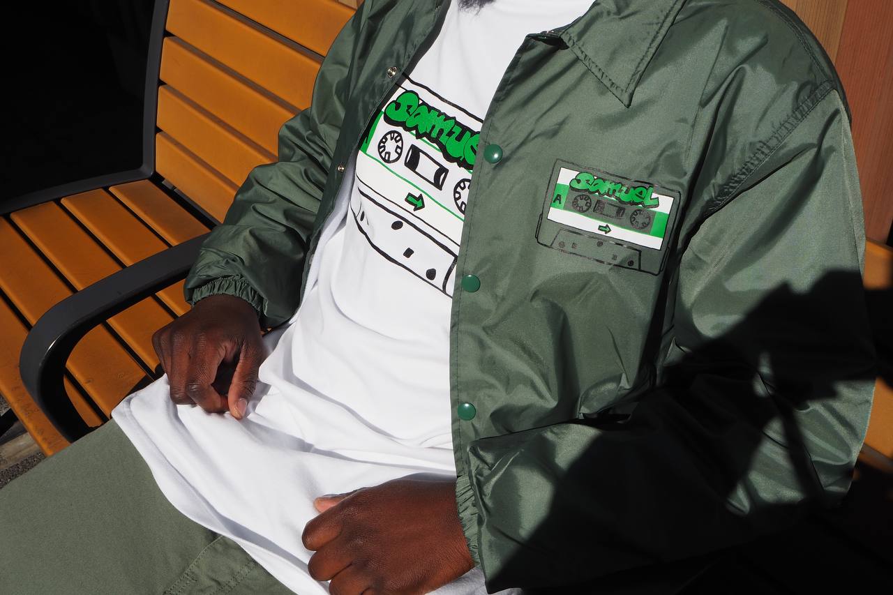 SAMUEL CASSETTE TAPE COACH JACKET / GREEN